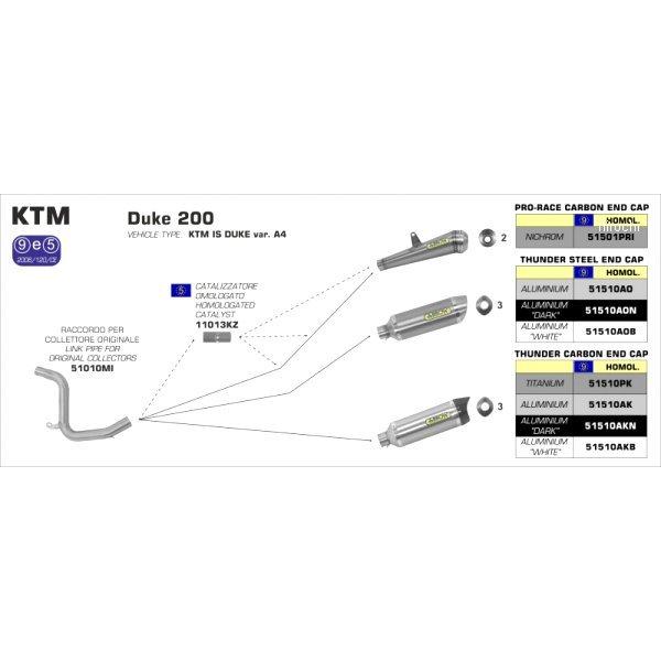 51510AO+51010MI A[ ARROW XbvI}t[ THUNDER 11N-16N KTM DUKE200 A~/XeGh JPX