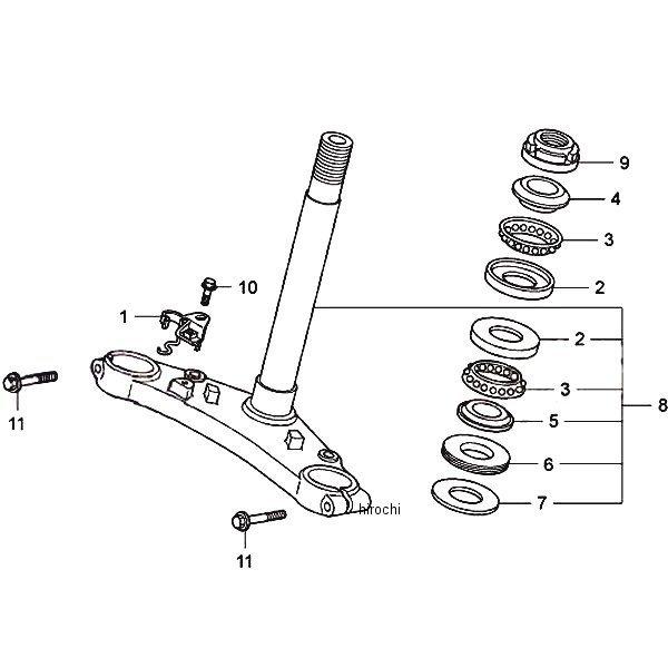 レベル モンキー 53219-GT4-J00 ホンダレーシング HRC ステムサブASSY JP店