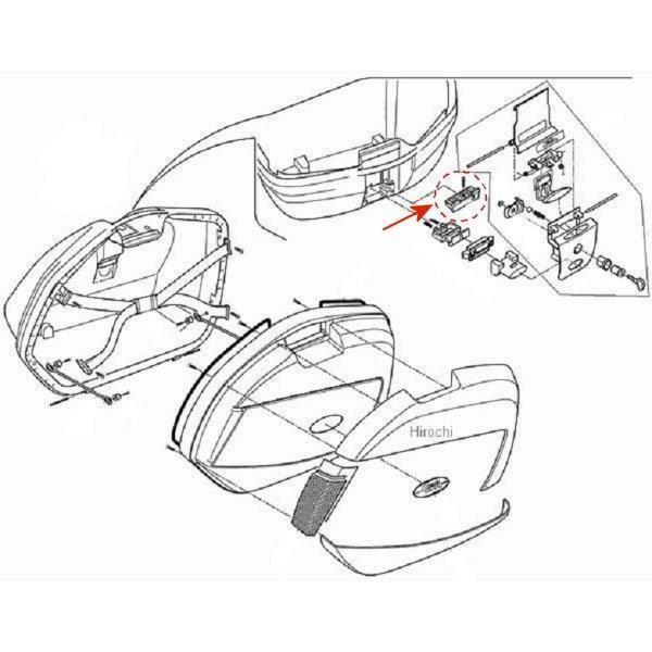 プッシュボタンインナーパーツです。GIVI V35 35L 補修部品66494ヤフー JP店