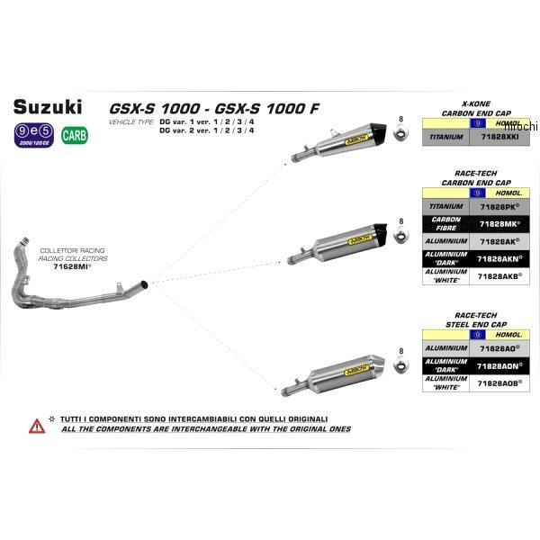 71828XKI-71628MI A[ ARROW tGL][Xg X-KONE 15N-20N GSX-S1000 `^/J[{Gh JPX