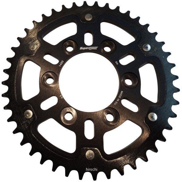 Supersproxバイク用 lスプロケット ステルスアルミ&スチール 44T RST-1489:44-BLK スーパースプロックス SUPERSPROX リアスプロケット