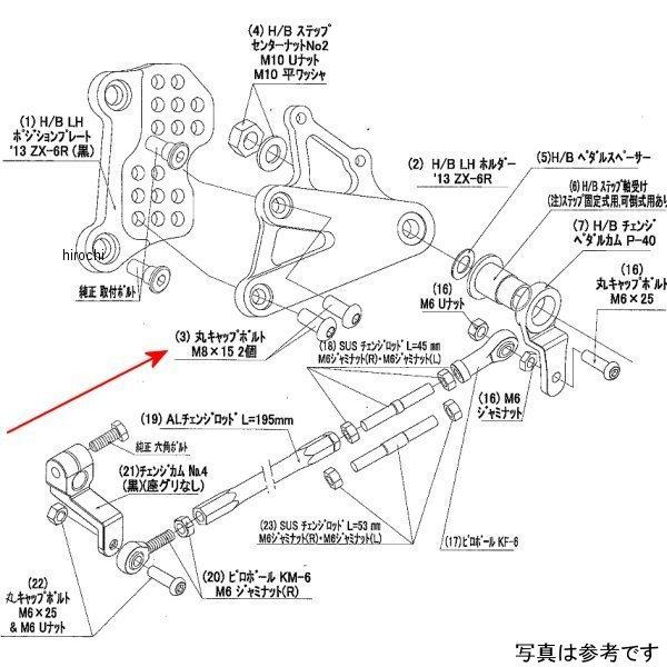 9096-KC1-10 ビート BEET LH ホルダー取り付けボルトSET ZX-6R JP店