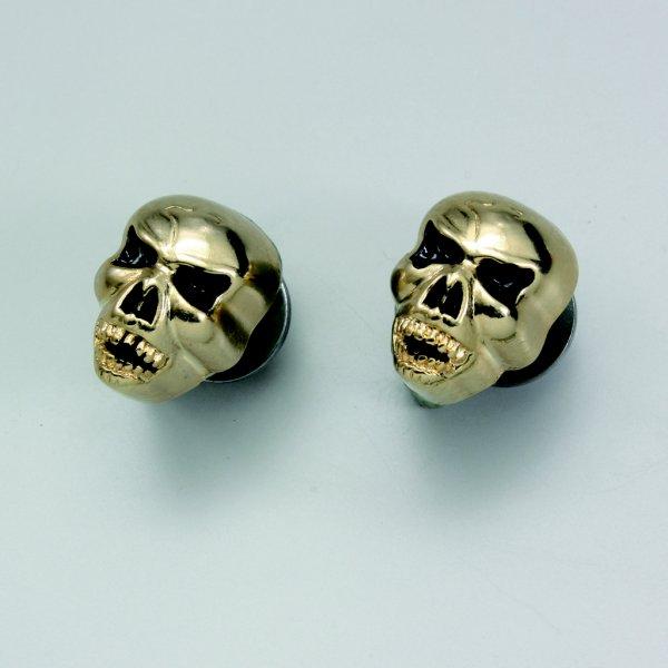 【メーカー在庫あり】 HA7419G ハリケーン SKULL クロメット ゴールドメッキ 2ケセット JP店
