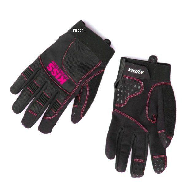 グローブ KIJIMA K1343P キジマ KISS Racing Team メンテナンスグローブ 黒