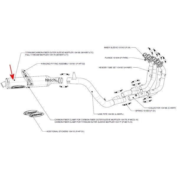 M-H6R7-LTT AN|rb` AKRAPOVIC yATCT[ [VO/G{[VC 05N CBR600RR `^ JPX