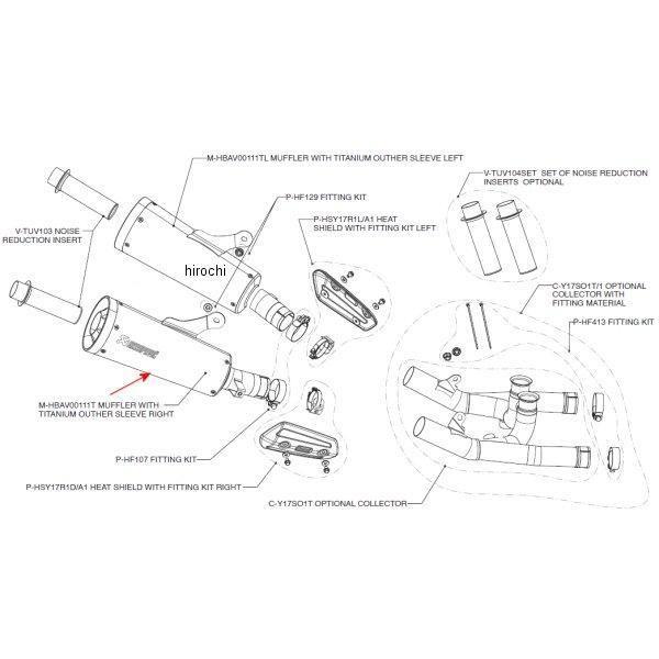 M-HBAV00111T AN|rb` AKRAPOVIC yATCT[ BAV-TYPE E1dl E 09N V-MAX `^ JPX
