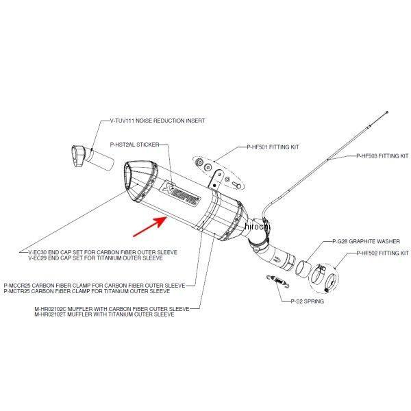 M-HR02102T/1 AN|rb` AKRAPOVIC yATCT[ R-TYPE E1dl 10N VFR1200F `^ (nC}Eg) JPX