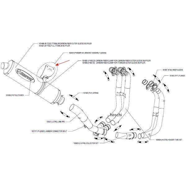 AKRAPOVIC P-MBS6R1/A1 アクラポビッチ サイレンサーステー レーシング