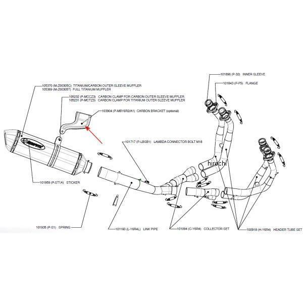 連絡用 AKRAPOVIC（アクラポビッチ） P-MBY6R2/A1 (AKRAPOVIC)サイレンサー