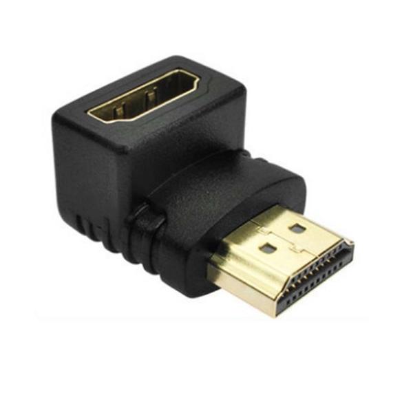 90度変換アダプタ HDMI タイプA(オス)-タイプA(メス) L型 角度 変換アダプター コネクタ _