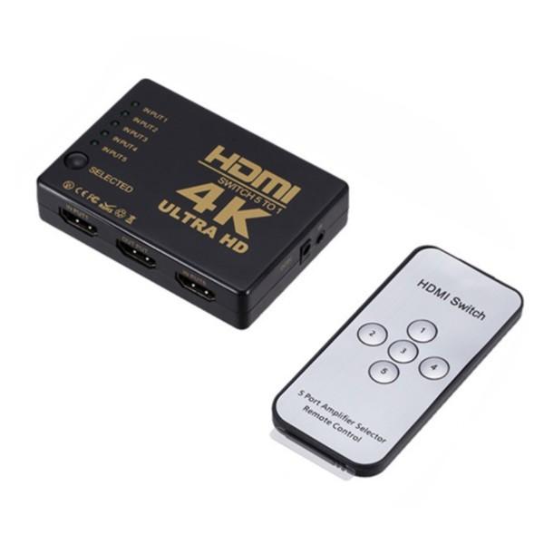 5入力1出力 HDMI切替器 リモコン付き HDMIセレクター 切り替え 分配器 4K 3D映像 _.