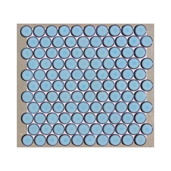 27ミリ丸モザイク【窯変水色 AS-1】