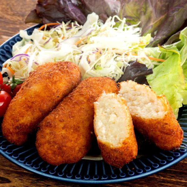商品内容：カニクリームコロッケ3個セット原材料：牛乳　玉ねぎ　パン粉　小麦粉　卵　マーガリン　かに　マッシュルーム　食塩　砂糖　粉がらし　バター　コショウ　マッシュルーム　食塩　砂糖　粉がらし　バター　コショウ　調味料(アミノ酸等)　pH調...