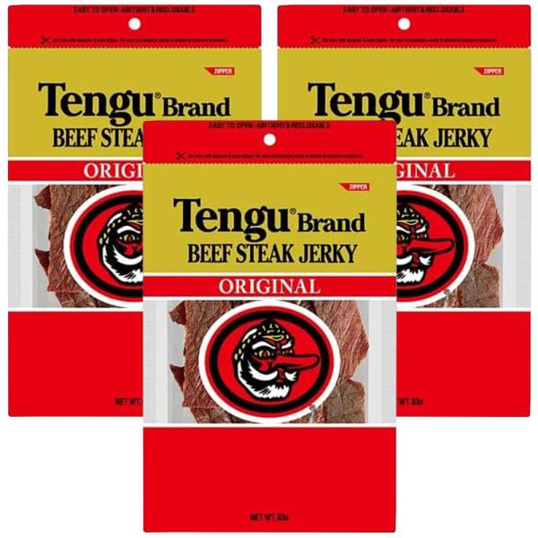 テング ビーフジャーキー オリジナル 93g×3袋 おつまみ 天狗  ポストお届け便 送料無料