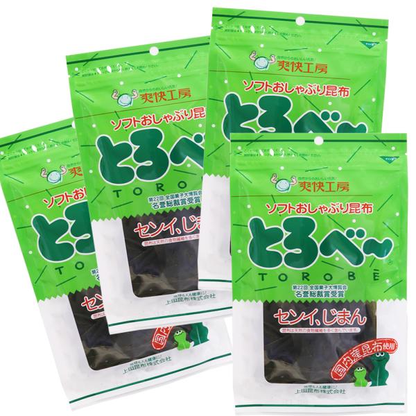 他サイト： ソフト おしゃぶり 昆布 とろべー 1袋20g 4袋 送料込み 上田昆布 こんぶ おつまみ 銀座tau 広島 お土産 とろべ〜の商品画像