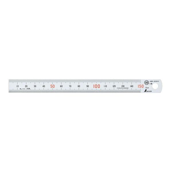 マグネチックスケール シルバー 15cm 赤数字入 マグネット付 JIS  13501