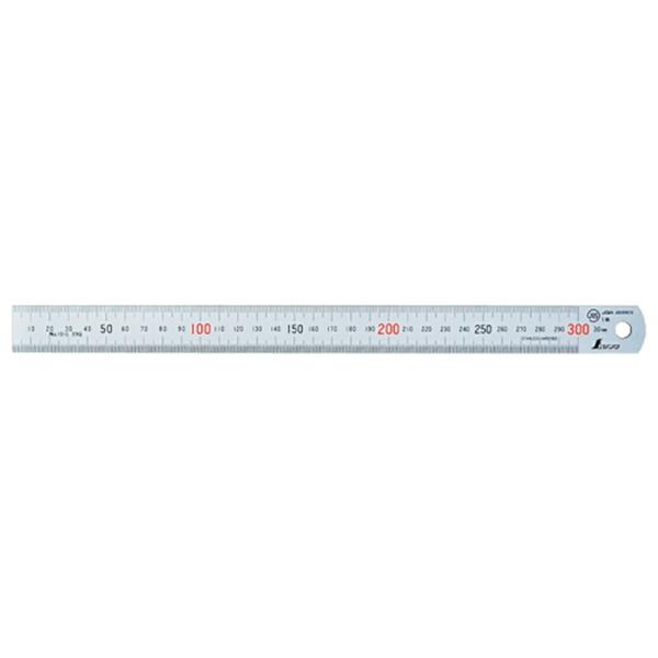直尺 ステン 30cm 赤数字入 JIS 14028
