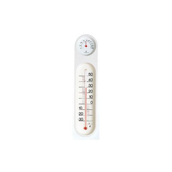 温湿度計 PCオーバル ホワイト 48927　広島工具　シンワ測定