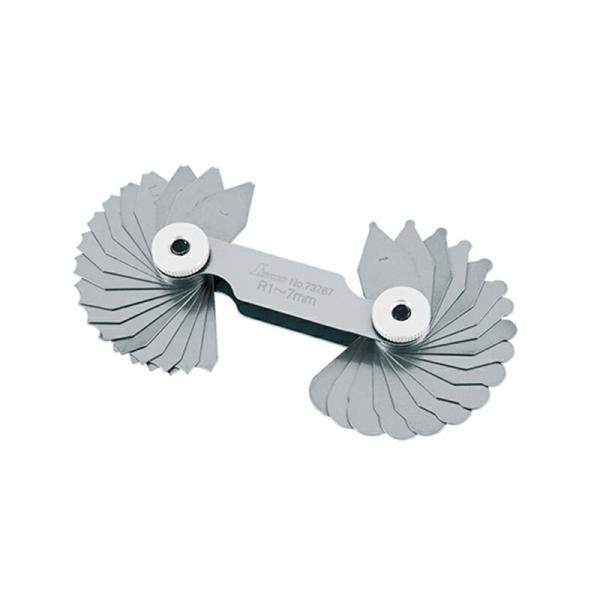 ラジアスゲージ A R1〜7 34枚組 73767 広島工具 シンワ測定