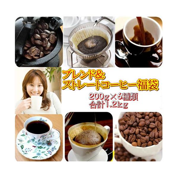 珈琲 コーヒー 福袋 送料無料 コーヒー豆 専門店のコーヒー６種類！ブレンド＆ストレート福袋が4,780円