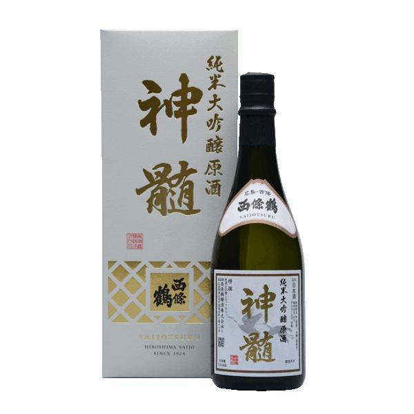 西條鶴 純米大吟醸原酒 神髄 720ml　化粧箱入り 広島