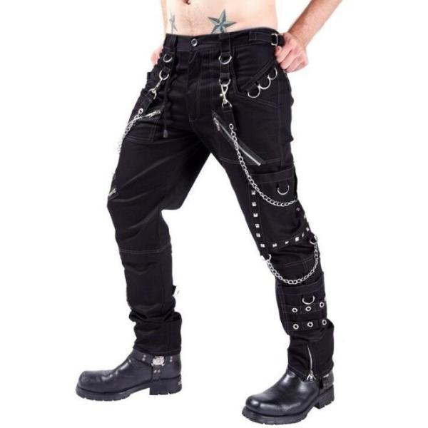 ゴシック パンツ メンズ ファッション ロングパンツ 黒色 ゴシック