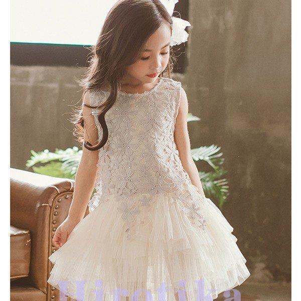子供 ドレス レース ワンピース 韓国風 可愛い プリンセス 入学式 結婚式 誕生日 発表会 130 卒業式 140 新作商品 100 演奏会 150cm パーティー 入園 1 110