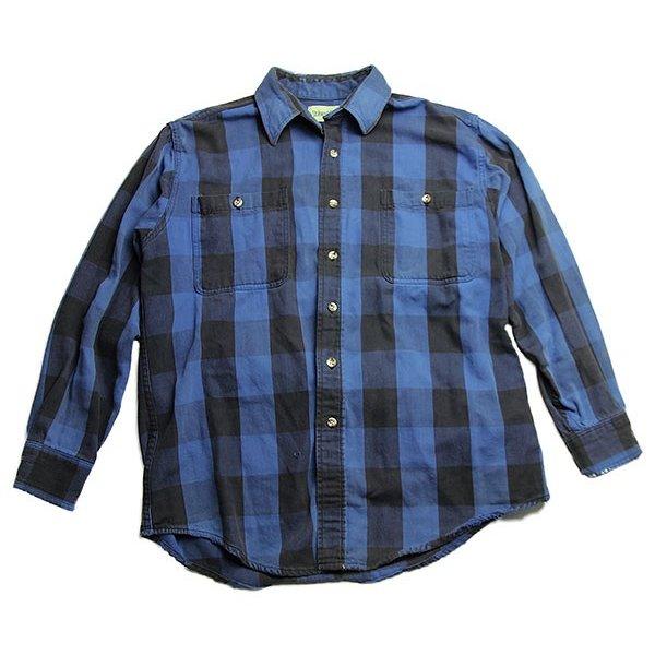 STJOHN'SBAY【古着】中古 ネルシャツ 80年代 Flannel shirt Blue×Black
