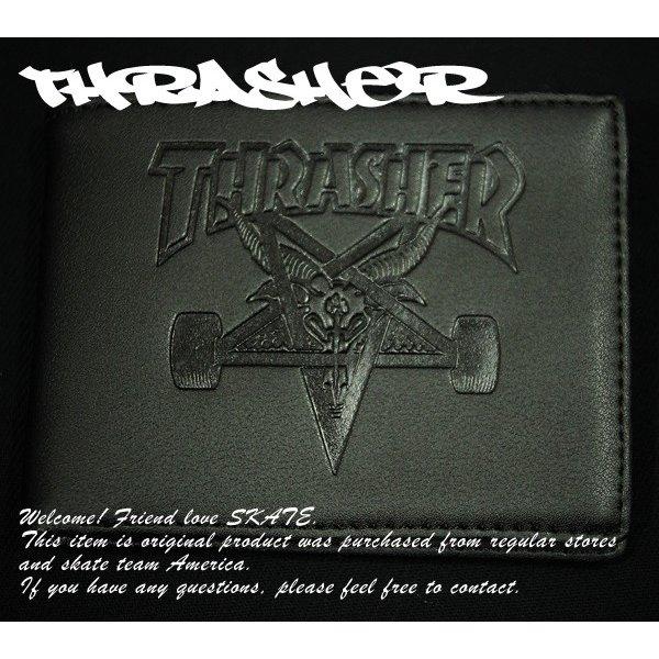 THRASHER（スラッシャー） US 財布 サイフ 二つ折り レザー 革