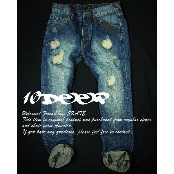 2337) 10DEEP US ジーンズ デニム ダメージ加工 ブルー 30
