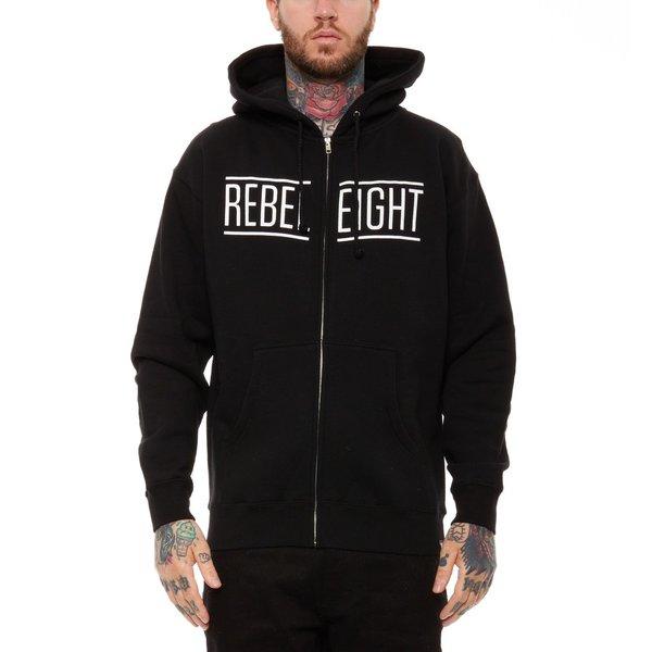 REBEL8（レベルエイト） ジップパーカー BANDANA ZIP-UP HOODIE Black 