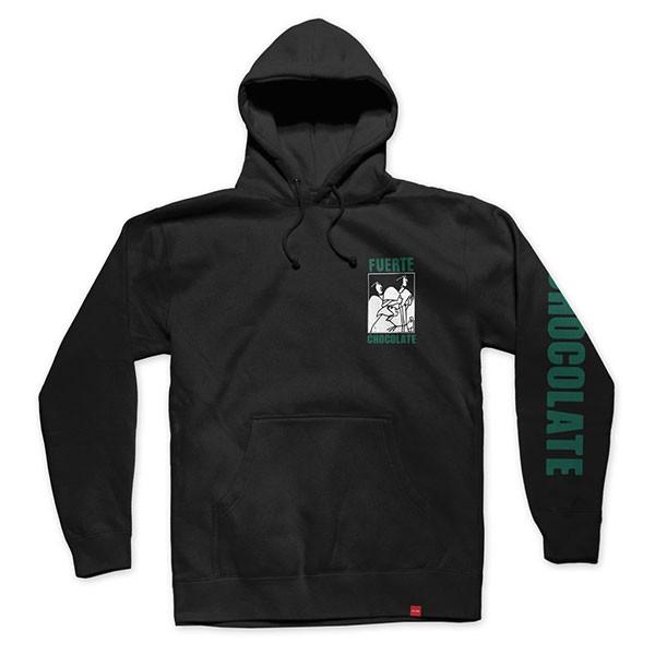 Chocolate Skateboards チョコレート １着でも送料無料 パーカー フード プルオーバー Fuerte Pullover Punk Hard Hood スケートボード スケボー Core Sk8 Black