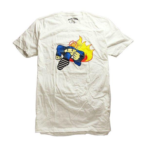 Duck Down Music(ダックダウン)Tシャツ Running Man T-Shirt White