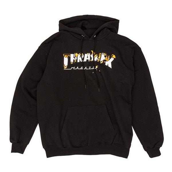 Thrasher Magazine スラッシャー マガジン Us企画 パーカー フード プルオーバー Intro Burner Hooded Sweatshirt Black