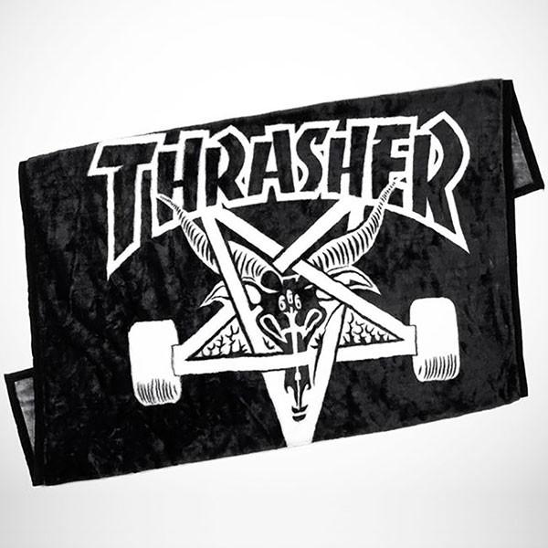 Thrasher Magazine スラッシャー New売り切れる前に ブランケット 毛布 Us企画 Skategoat Blanket Black Skate Punk Core 寝具 スケボー インテリア Sk8 スケートボード Hard