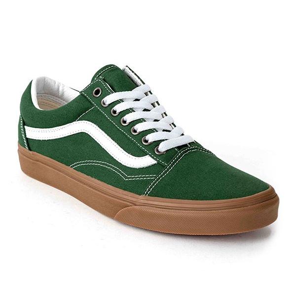 gum old skool vans green