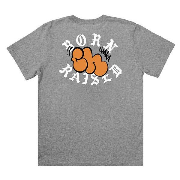 BornxRaised (ボーンアンドレイズド) Tシャツ CHAKA THROWIE TEE DARK 