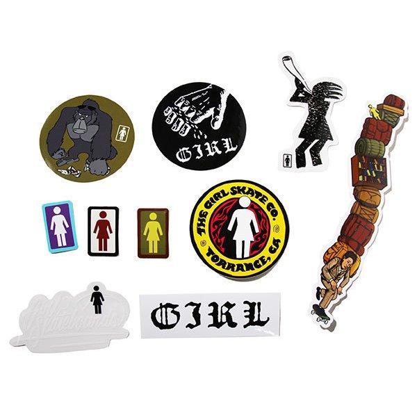 GIRL SKATEBOARDS (ガール) ステッカー シール 10種ワンセット Girl