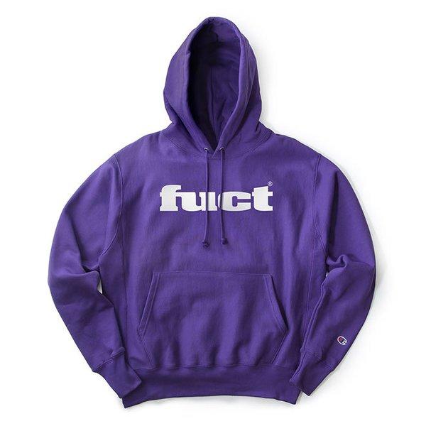 fuct (ファクト) US パーカー プルオーバー OG LOGO CHAMPION HOODED SWEATSHIRT PURPLE