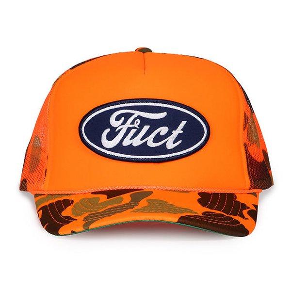 FUCT（ファクト） US メッシュキャップ OVAL PARODY TRUCKER HAT NEON