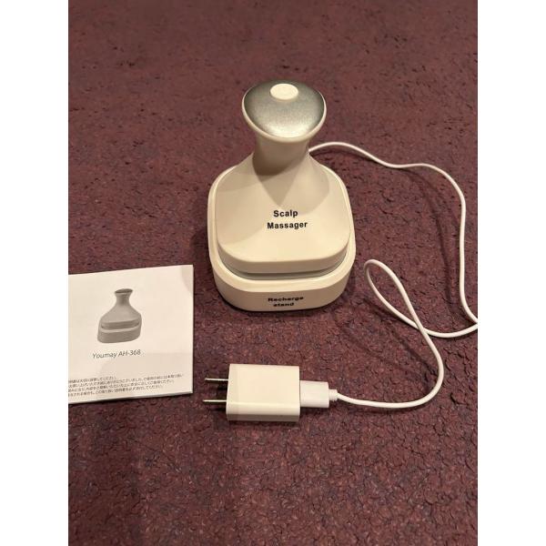 【内容】美品です。購入からほとんど使用せず置いていました。写真が全て、動作確認、除菌シートで清掃済み【商品概要】Youmay AH-368 スカルプマッサージャーは、頭皮の血行を促進し、リラックス効果をもたらすために設計されています。充電式...
