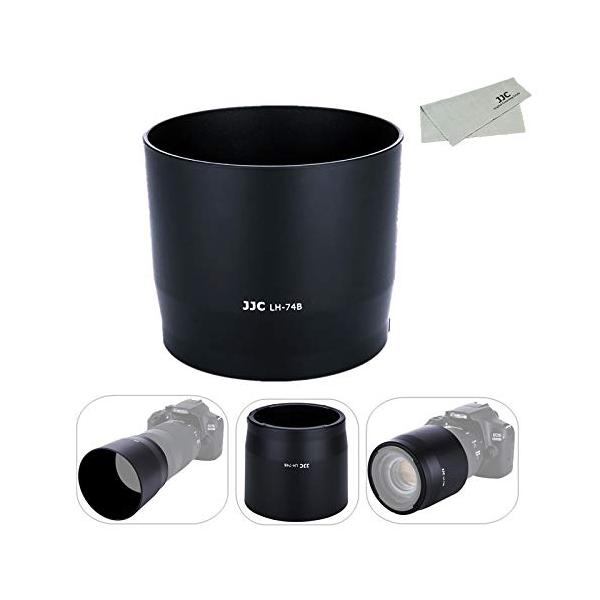 Canon RF 100-400mm F5.6-8 IS USM &amp; Canon EF 70-300mm f/4-5.6 IS II USM レンズ に対応互換性：Canon ET-74B レンズフード 互換可能多機能：可逆式設計さ...