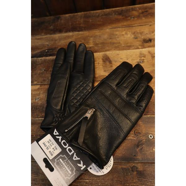 KADOYA レザーグローブ ブラック LLサイズ カドヤ（KADOYA） 【ROX GLOVE ロックスグローブ】 カラー：ブラック