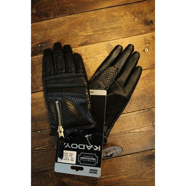 カドヤ　レディース　バイク　レザーグローブ　WM　パンチング　ROX GLOVE history-bike_3359-bk