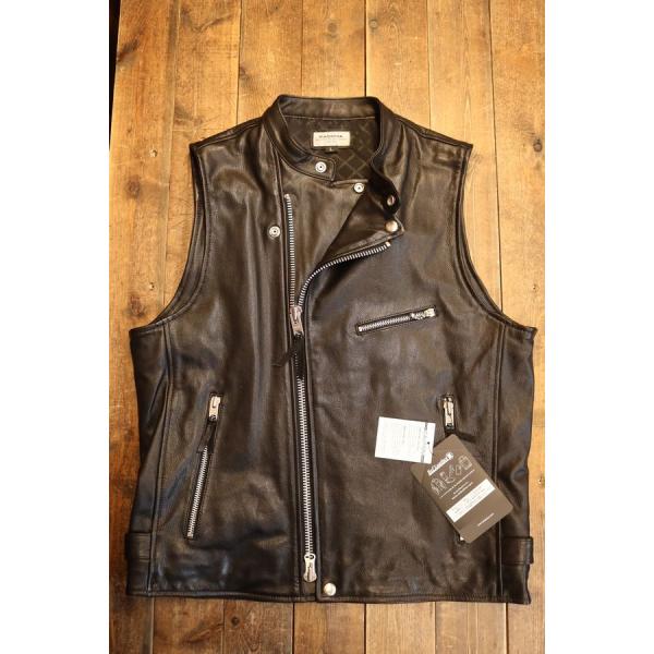 カドヤ（KADOYA） 【LEATHER RIDERS VEST】 レザーライダースベスト