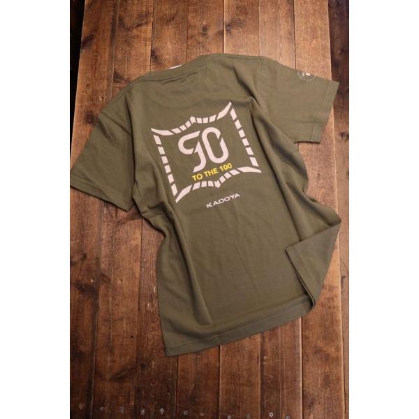 RAID JAPAN ロゴプリント Tシャツ オリーブ　L box dry カドヤ（KADOYA） XC WARP DRIVE-ST 90周年記念Tシャツ （カラー