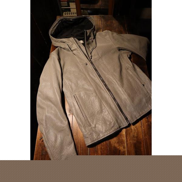 カドヤ（KADOYA） 【K'S LEATHER RIDERS PARKA-PL 】パンチングレザー