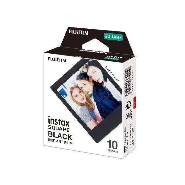 お気に入 FUJIFILM 富士フィルム instax SQUARE SQ10 SQ6 SP-3に対応したフィルム チェキスクエア用フィルム ブラック  INSTAX BLACK FRAME WW1