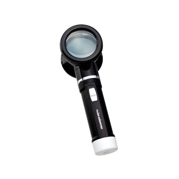 ■仕様本体サイズ(H×W×D)：195x67x62mm本体重量：160g（電池別）倍率：5倍付属品：単二乾電池ｘ2仕様1：電源：単二乾電池ｘ2仕様2：照明：白色LEDｘ1灯仕様3：スケール目盛：.05mm単位（全長25mm）ｘ1/32インチ...