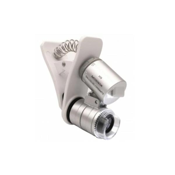 ◆商品特徴お持ちのスマートフォンにクリップで取付て使用する小型マイクロスコープになります。小型ながら本格的な顕微鏡撮影が可能です。ＬＥＤライトの他、紫外線ライト(ブラックライト)機能も搭載しております。倍率：約６０倍サイズ：65×75×22...